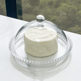 Queijeira de Cristal Pearl Bolinha - 20 cm