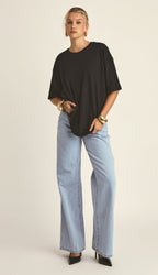 Camiseta de Algodón Egipcio Negra