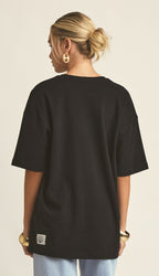 Camiseta de Algodón Egipcio Negra