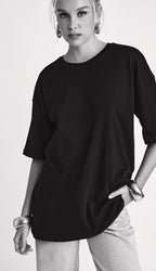 Camiseta de Algodón Egipcio Negra