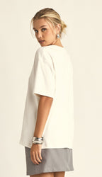 Camiseta de Algodón Egipcio Off White