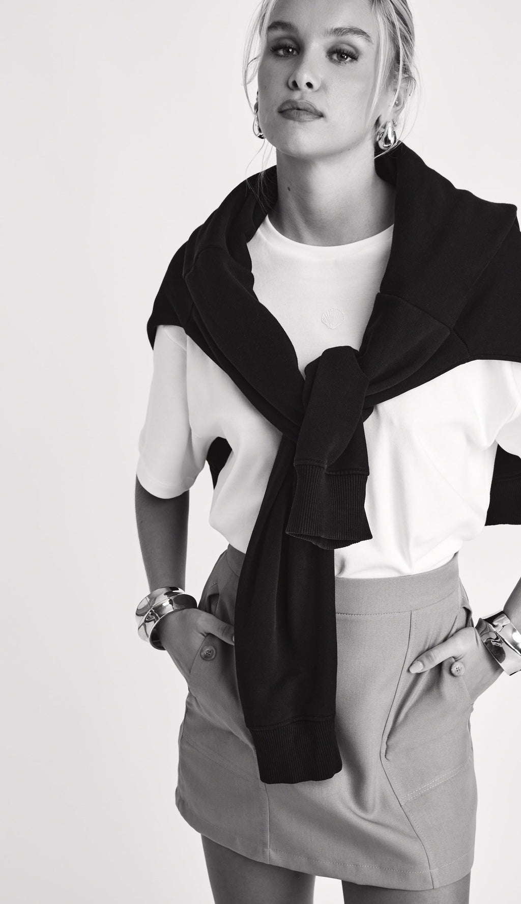 Camiseta de Algodón Egipcio Off White