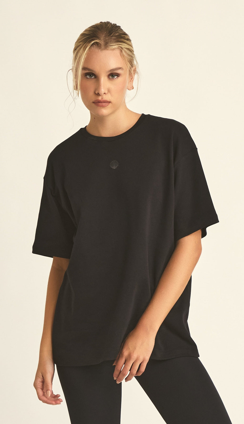 Camiseta de Algodón Egipcio Negra