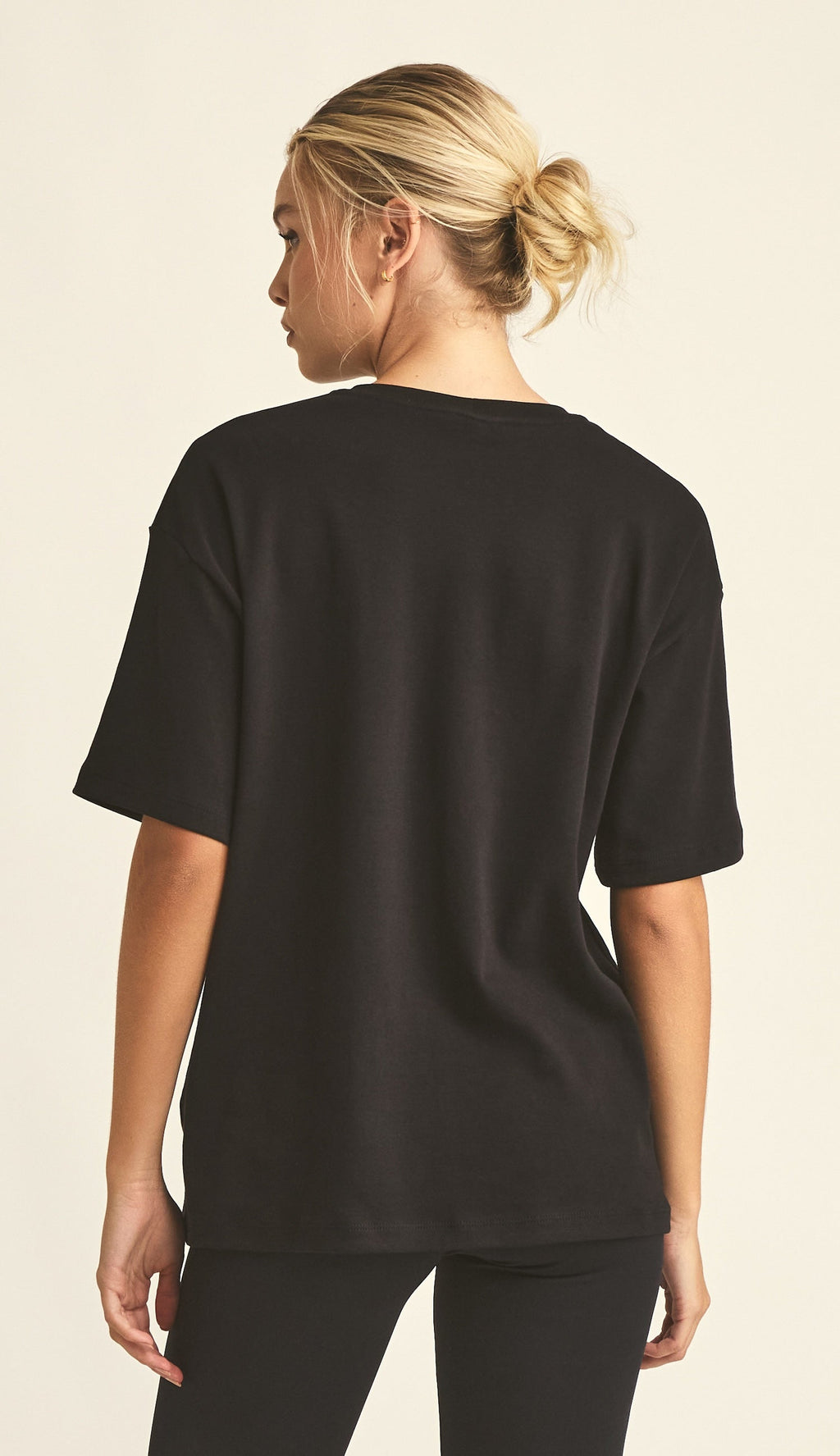 Camiseta de Algodón Egipcio Negra