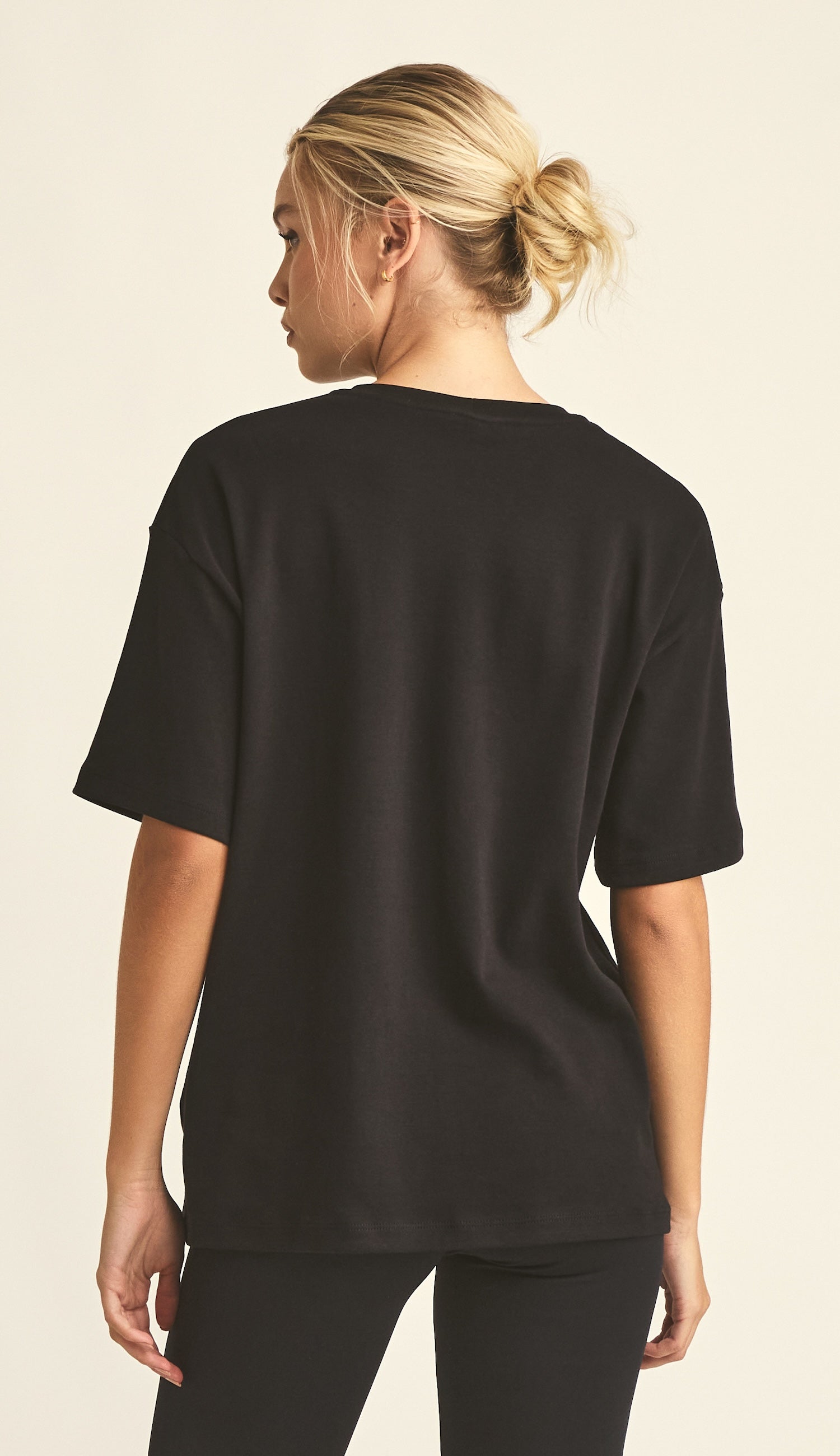 Camiseta de Algodón Egipcio Negra