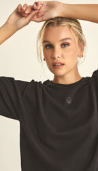 Camiseta de Algodón Egipcio Negra