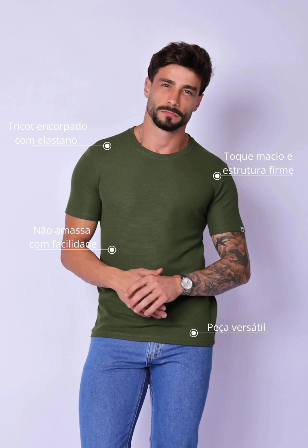 Remera de Hombre de Tricot Verde