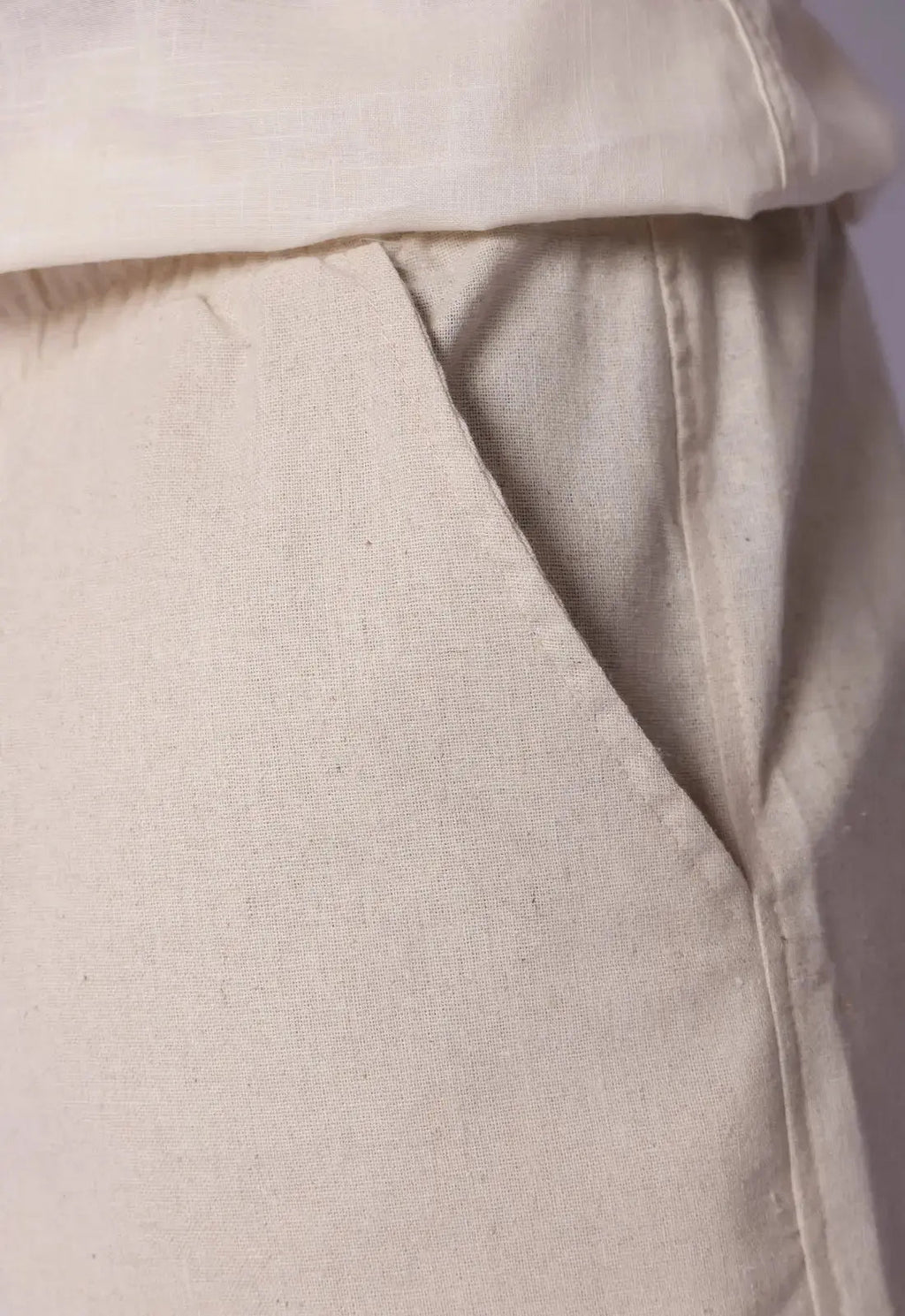 Bermudas de Lino Beige para Hombre