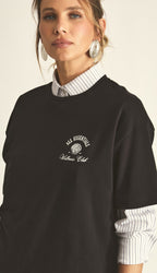 Camiseta de Algodón Egipcio Negra