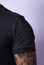 Camiseta con cuello padre y cremallera