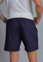 Shorts de lino para hombre en color marino