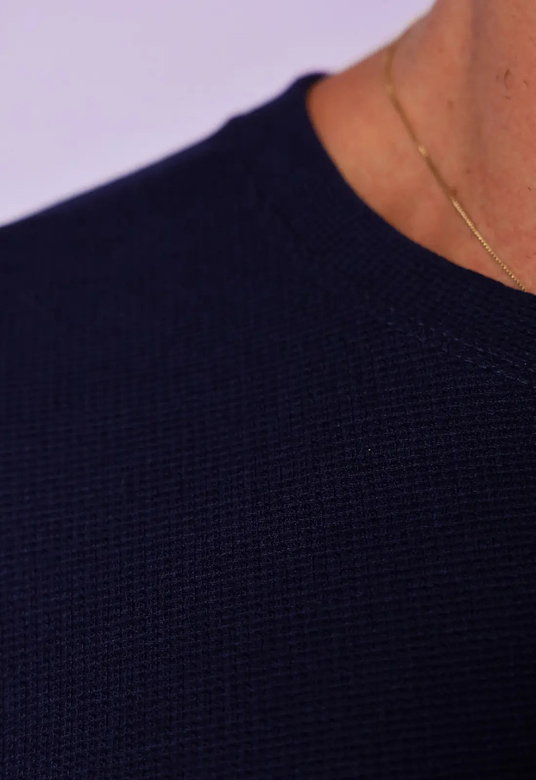 Camiseta de Hombre de Tricot Azul Marino