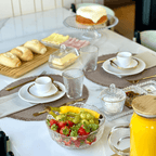 Azucarero de Cristal de Plomo Martillado con Cuchara y Borde Dorado 10cm