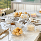 Azucarero de Cristal de Plomo Martillado con Cuchara y Borde Dorado 10cm