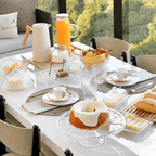 Azucarero de Cristal de Plomo Martillado con Cuchara y Borde Dorado 10cm