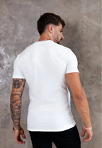 Camiseta Henley Canalé Blanca