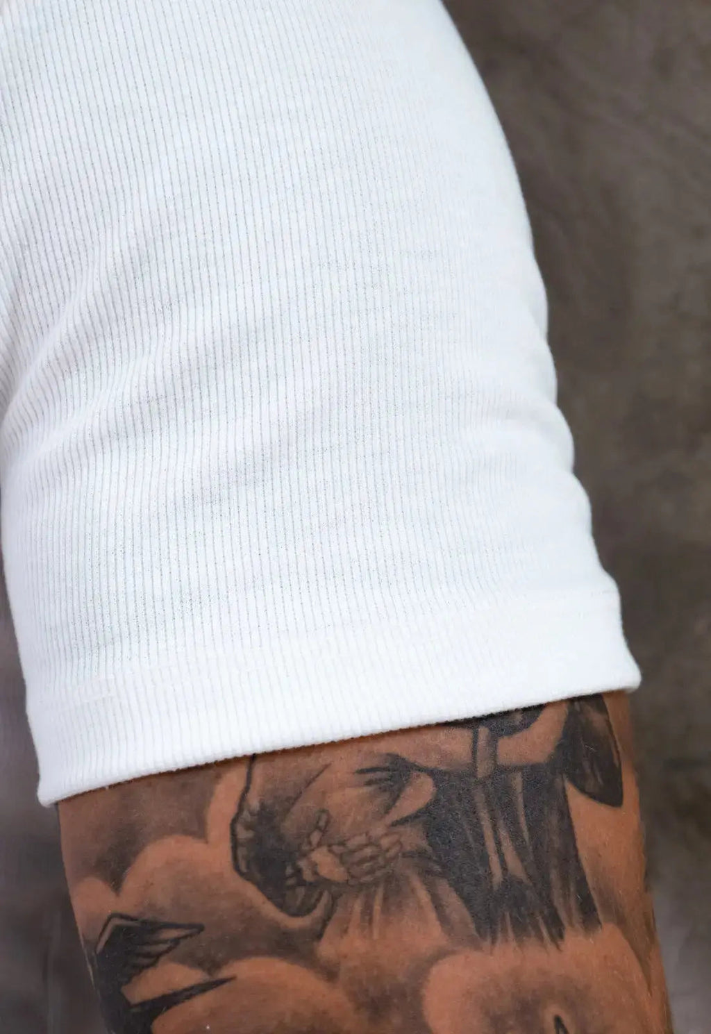 Camiseta Henley Canalé Blanca