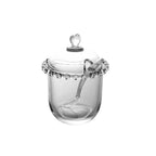 Azucarera de Cristal de Plomo con Cuchara y Detalles en Forma de Corazón