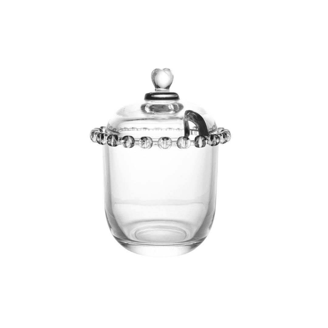 Azucarera de Cristal de Plomo con Cuchara y Detalles en Forma de Corazón