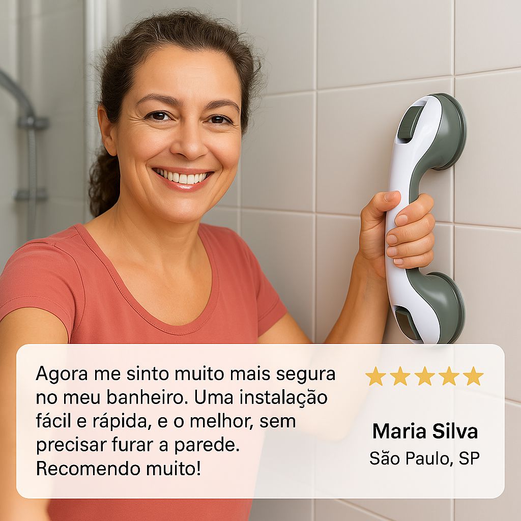 Barra de Apoyo Portátil para Baño - SafeGrip