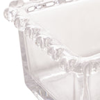 Tazón Cuadrado de Cristal Transparente Corazón Perla 8,5cm