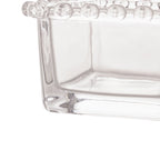 Tazón Cuadrado de Cristal Transparente Corazón Perla 8,5cm