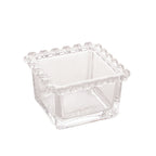 Tazón Cuadrado de Cristal Transparente Corazón Perla 8,5cm