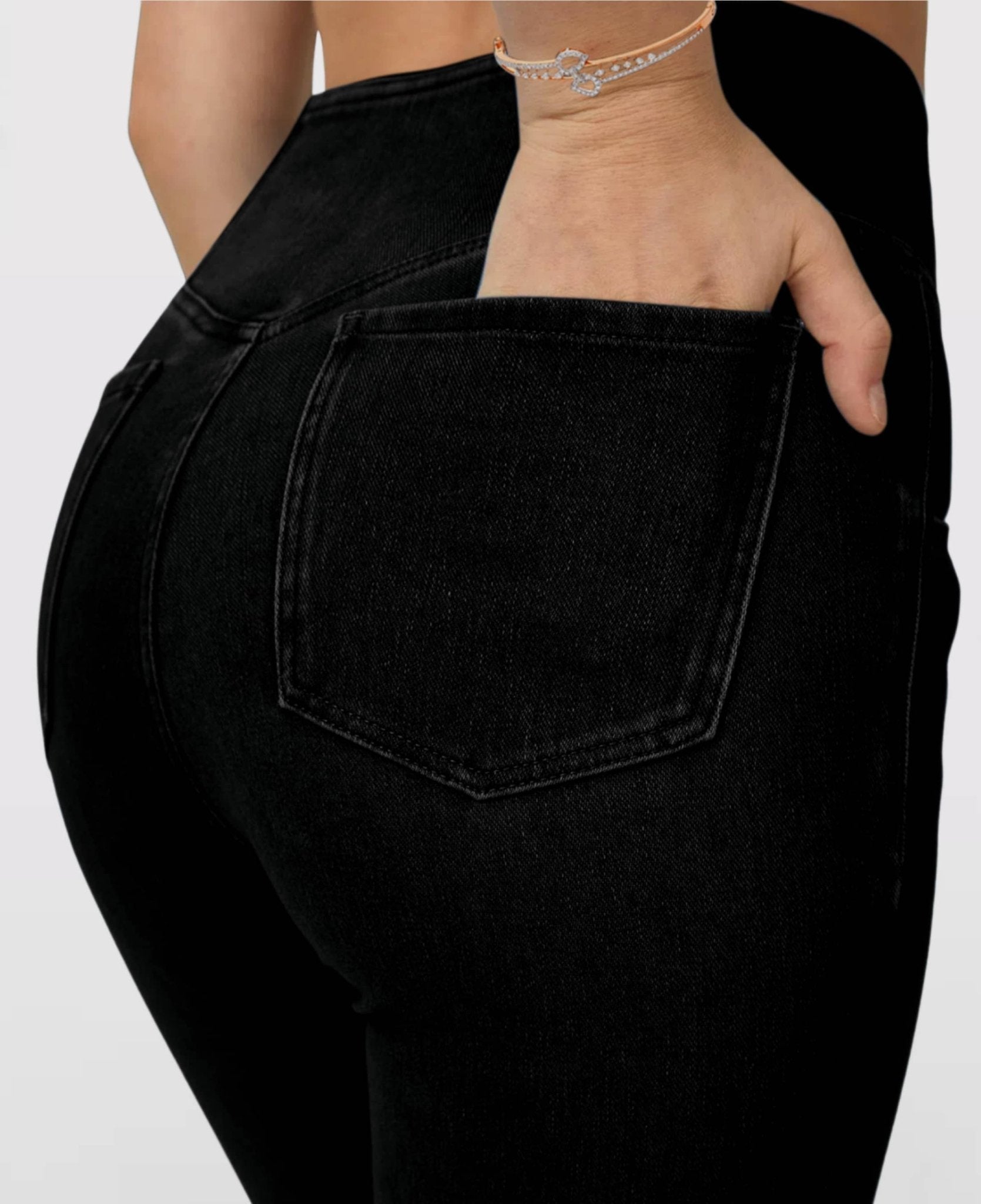 Herren Hose Jeans mit Gekreuztem Hohem Bund MännerRaum