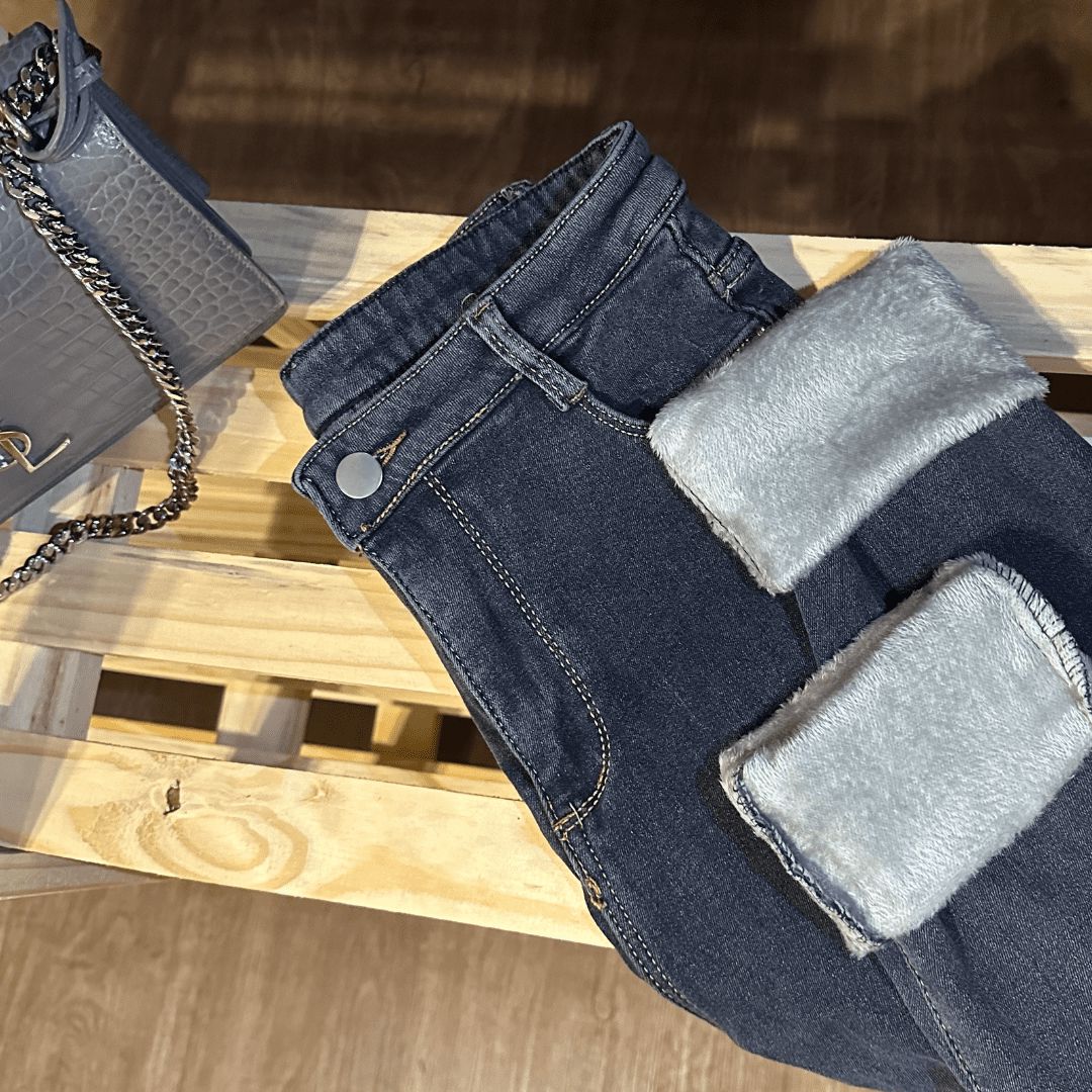 Damen Jeanshose mit Elastan gefüttert MännerRaum + Thermo-Strumpfhosen