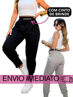 Pantalón Jogger Zanahoria en Sastrería con Cinturón