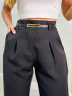 Pantalón Jogger Zanahoria en Sastrería con Cinturón