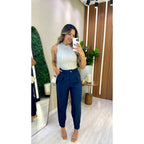 Pantalón Jogger Zanahoria en Sastrería con Cinturón