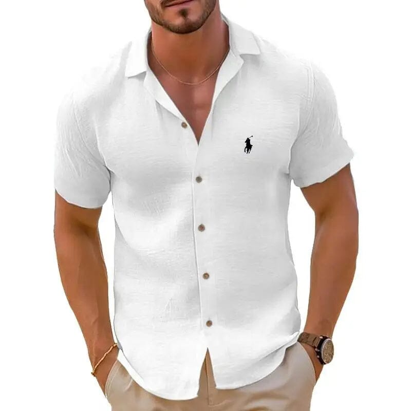 Camisa de manga corta de lino puro - Ralph Lauren