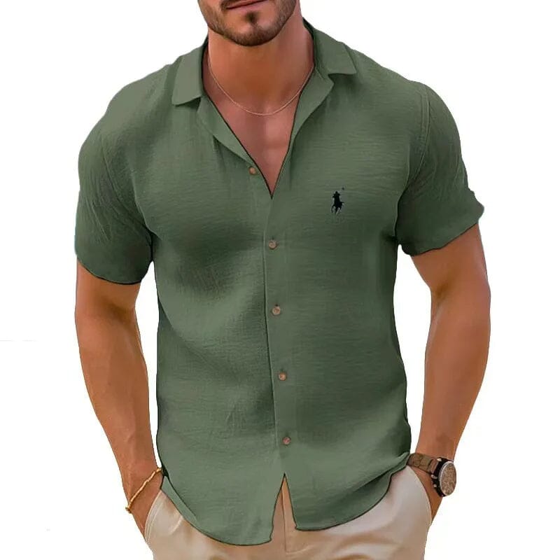 Camisa de manga corta de lino puro - Ralph Lauren