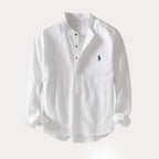 Camisa Masculina RL™ Cuello Padre – Lino con Algodón