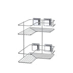 Doble Esquinero para Champú con Ventosa Cromada