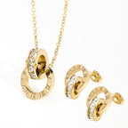 Conjunto Collar y Pendientes Números Romanos