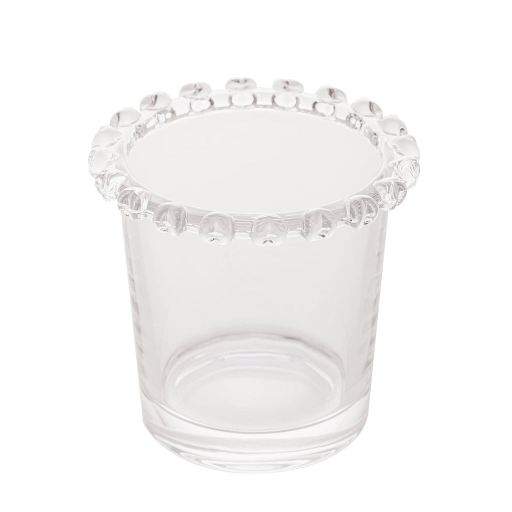 Vaso de Cristal de Plomo para Cubiertos con Detalles en Forma de Corazón