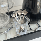 Vaso de Cristal de Plomo para Cubiertos con Detalles en Forma de Corazón