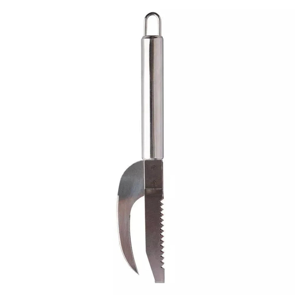 FishScaler - Cuchillo de Acero Inoxidable 3 en 1 para Limpieza de Pescado