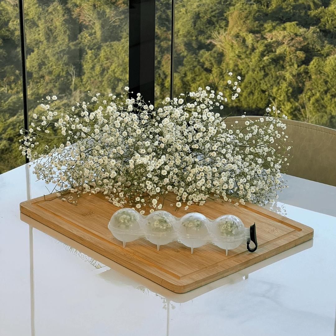 Molde de Plástico para Hielo 4 Cavidades Redondas 250ml