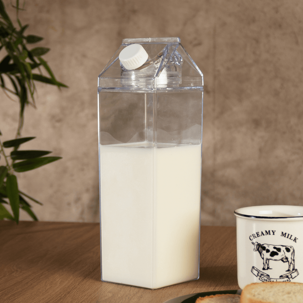 Botella Decorativa 1L Transparente para Organización de Bebidas