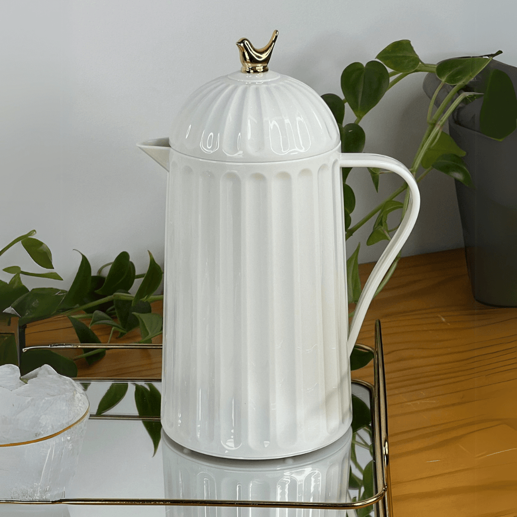 Jarra térmica de plástico blanca 600ml