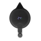 Botella térmica de plástico con termómetro negra 1 litro