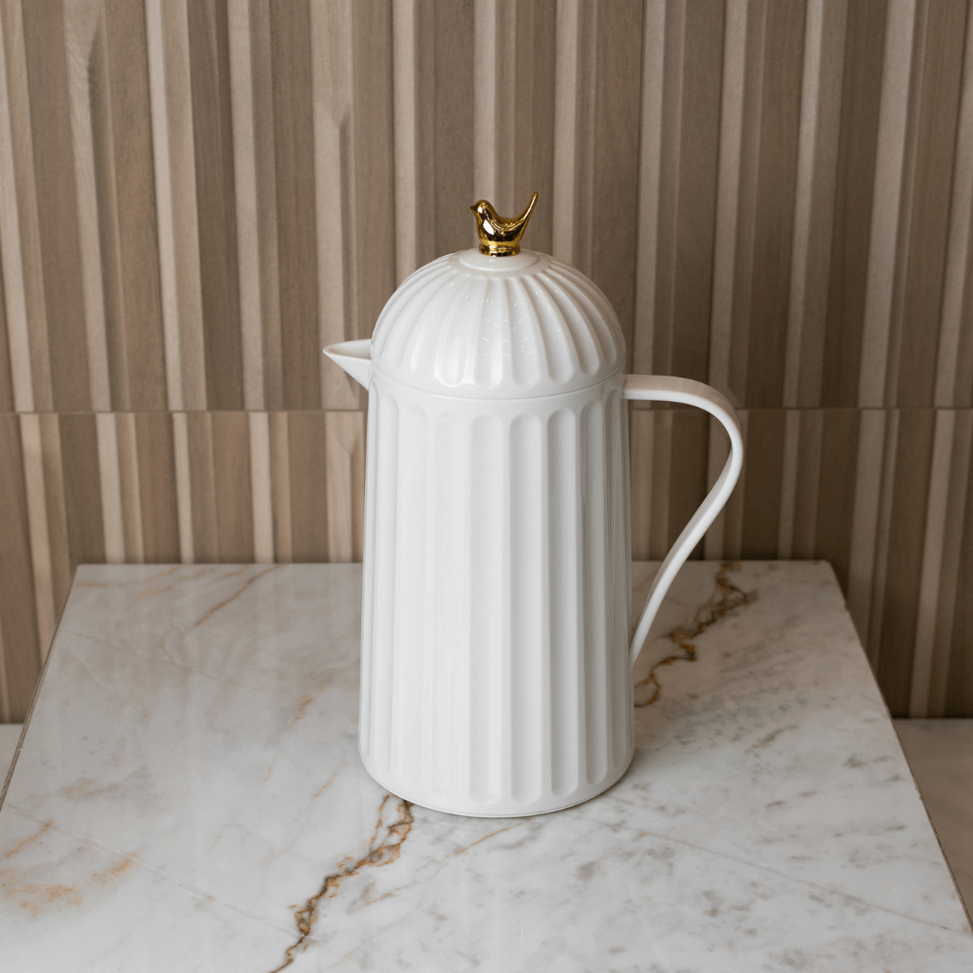 Jarra térmica de plástico blanca 600ml