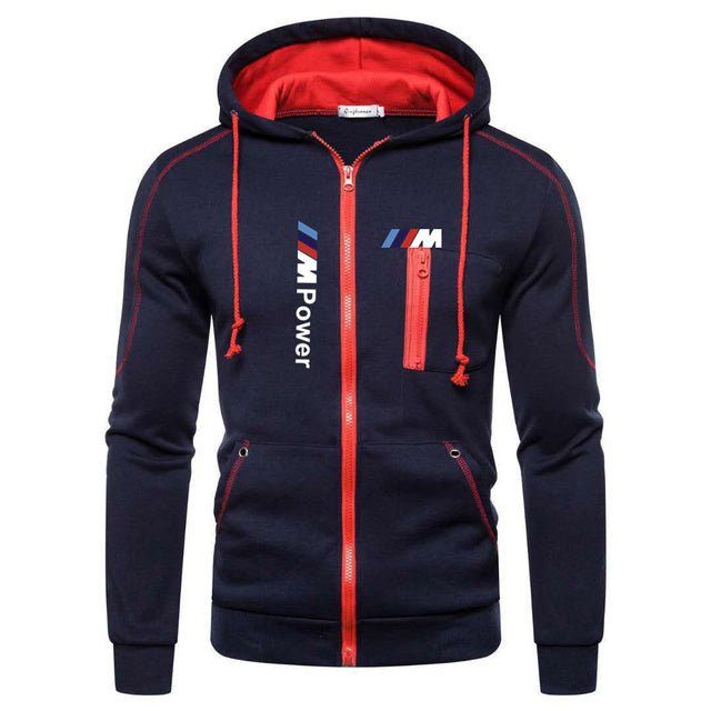 Chaqueta BMW con Cremallera y Bolsillo Frontal