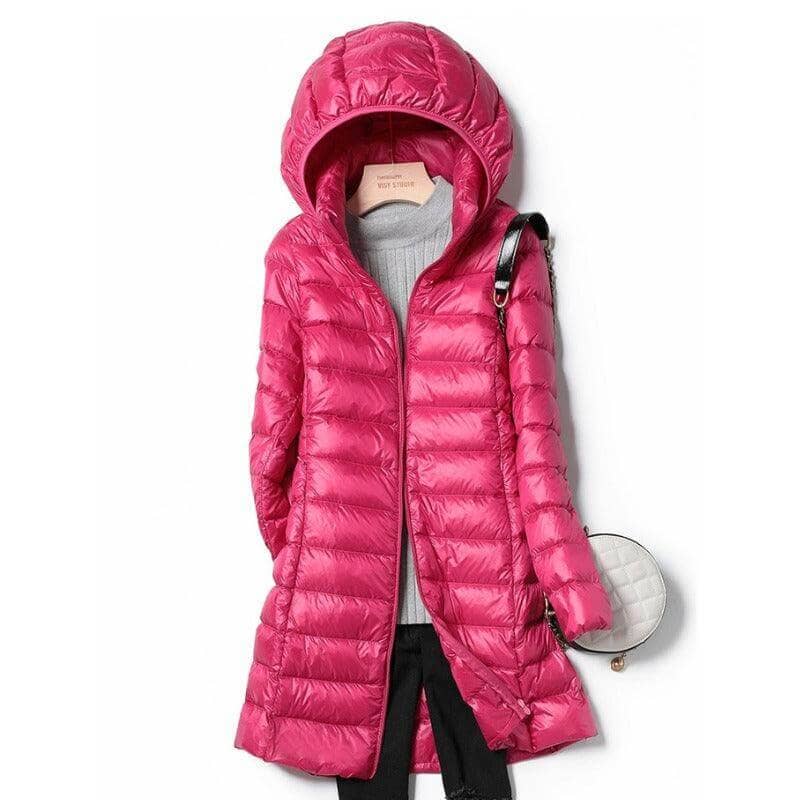 Chaqueta Larga Acolchada Pluma de Ganso