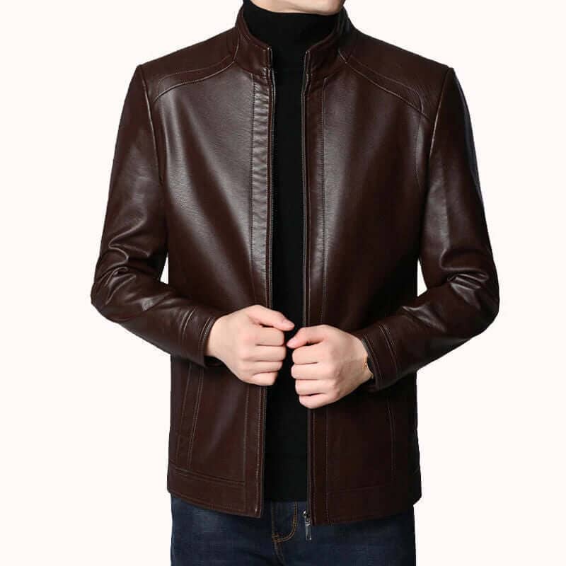 Chaqueta Masculina de Cuero Michigan Elegante