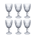 Set de 6 Copas de Vidrio Diamond 320ml