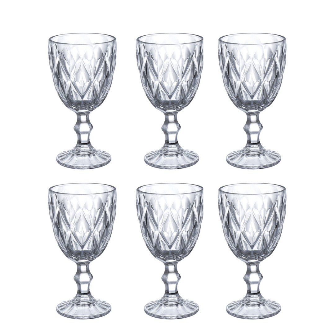 Set de 6 Copas de Vidrio Diamond 320ml